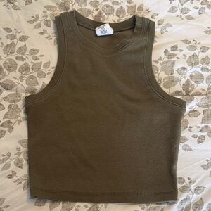 Olive Green Women's Sleeveless Tank Top